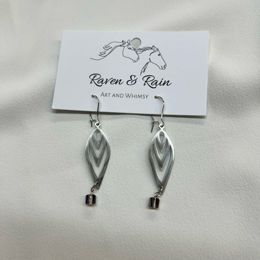 Raven & Rain Steel & Glass Bead Earrings