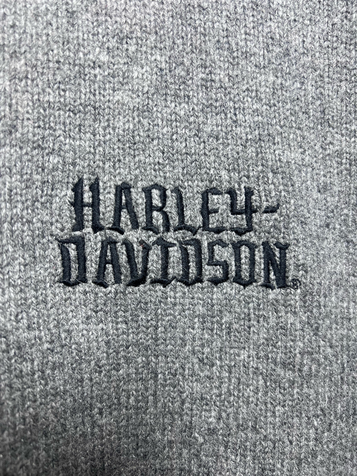 Size 2X Harley-Davidson NWT Mens' Wood Blend Gray & Black Sweater