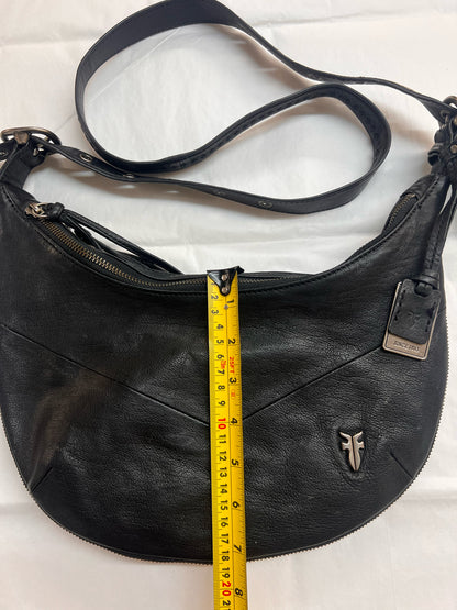 Frye Belle Bohemian Hobo Handback Black Leather
