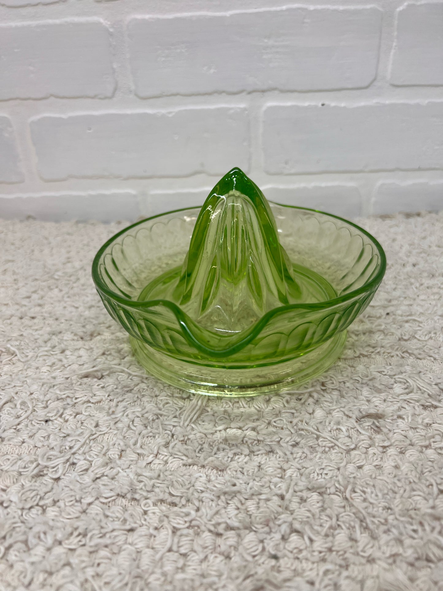 Vintage Uranium Glass Juice Reamer