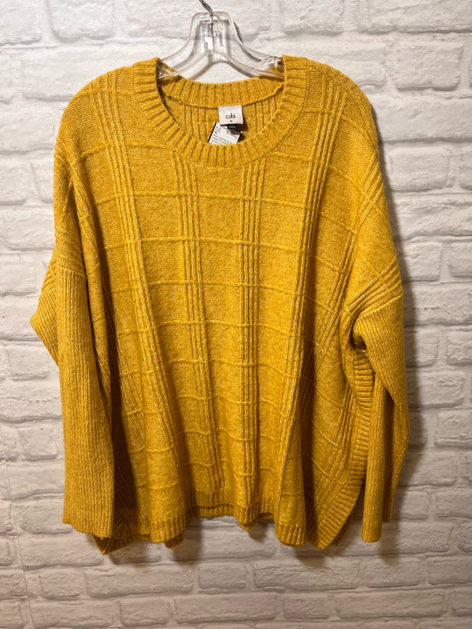 Size M CAbi Overwized Yellow Sweater
