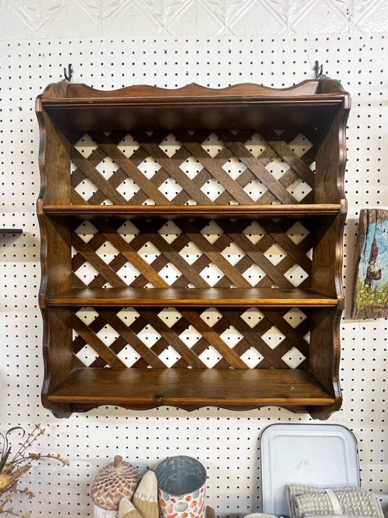 Vintage pine four tier shelf