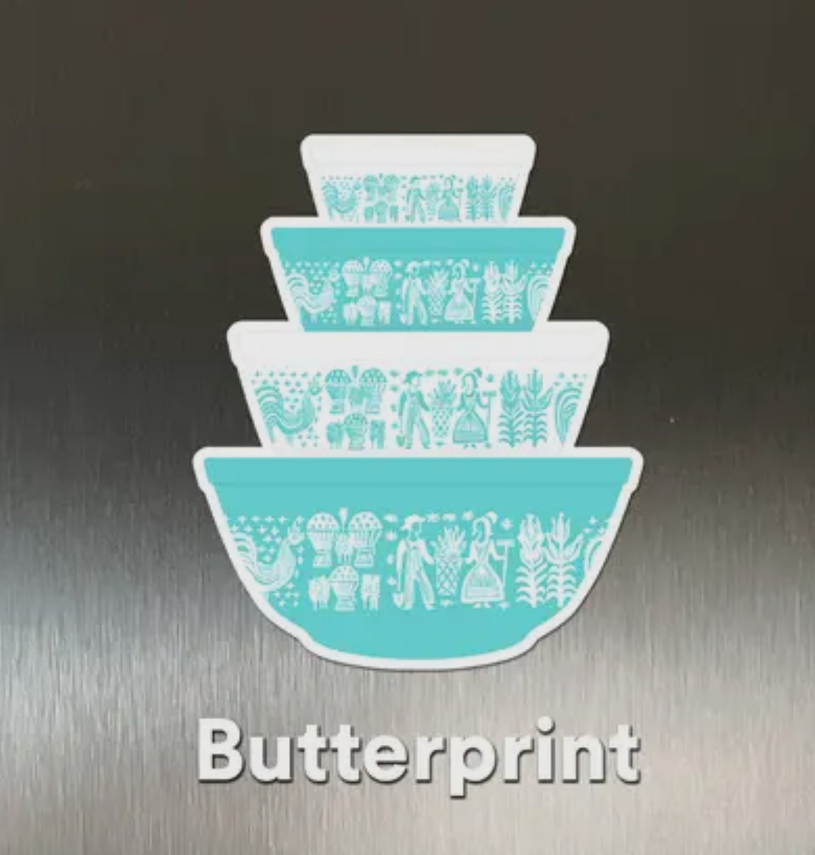 Pyrex Inspired Bowl Stack Magnet