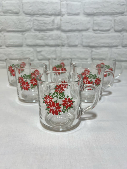 Luminarc Christmas poinsettia mug set (6)