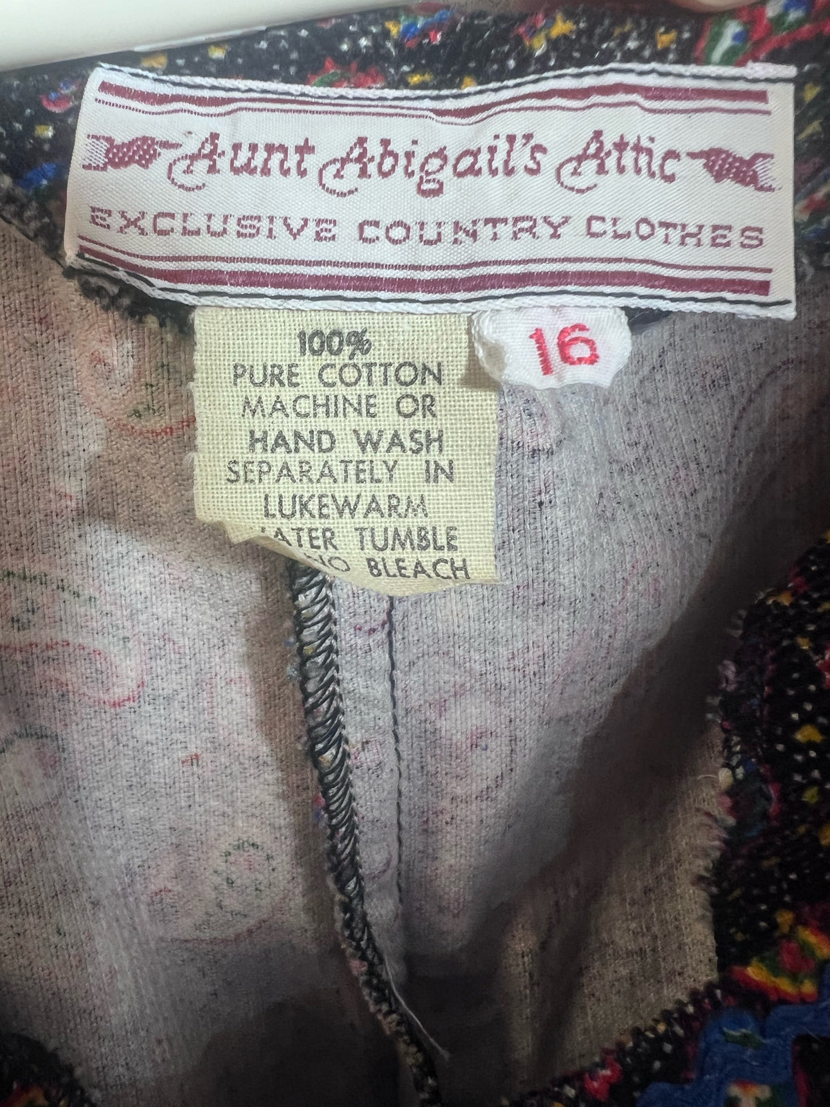 Aunt Abigail's Attic Corduroy Paisley Jumper Dress Circa Late 70's/early 80's