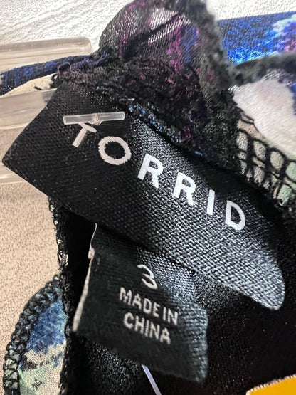 Size 3X Torrid Black/Purple/Blue  Dress