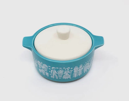 Pyrex or Corningware Inspired Ceramic Trinket Dish