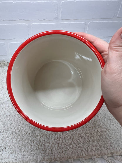 Pioneer Woman Red Floral Utensil Crock