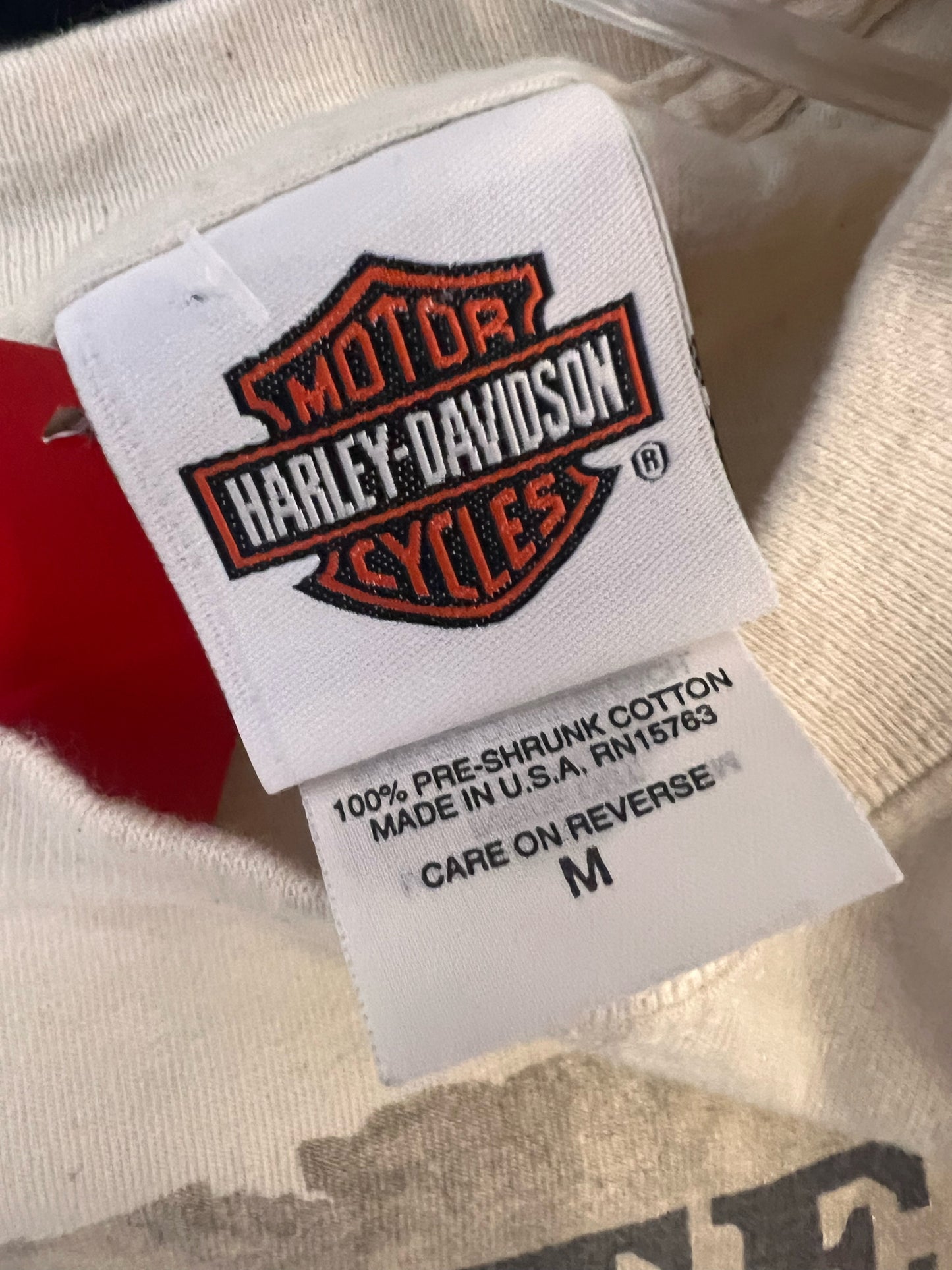 Harley-Davidson Size Medium Cream T-Shirt - Men's