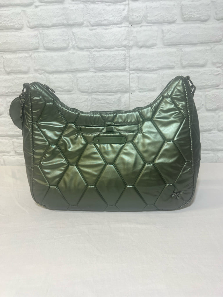 Lug Winger hobo bag in metallic green