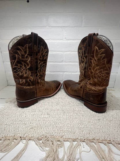 Shoe Size 10 Laredo Anita Western Boots - Brown Leather