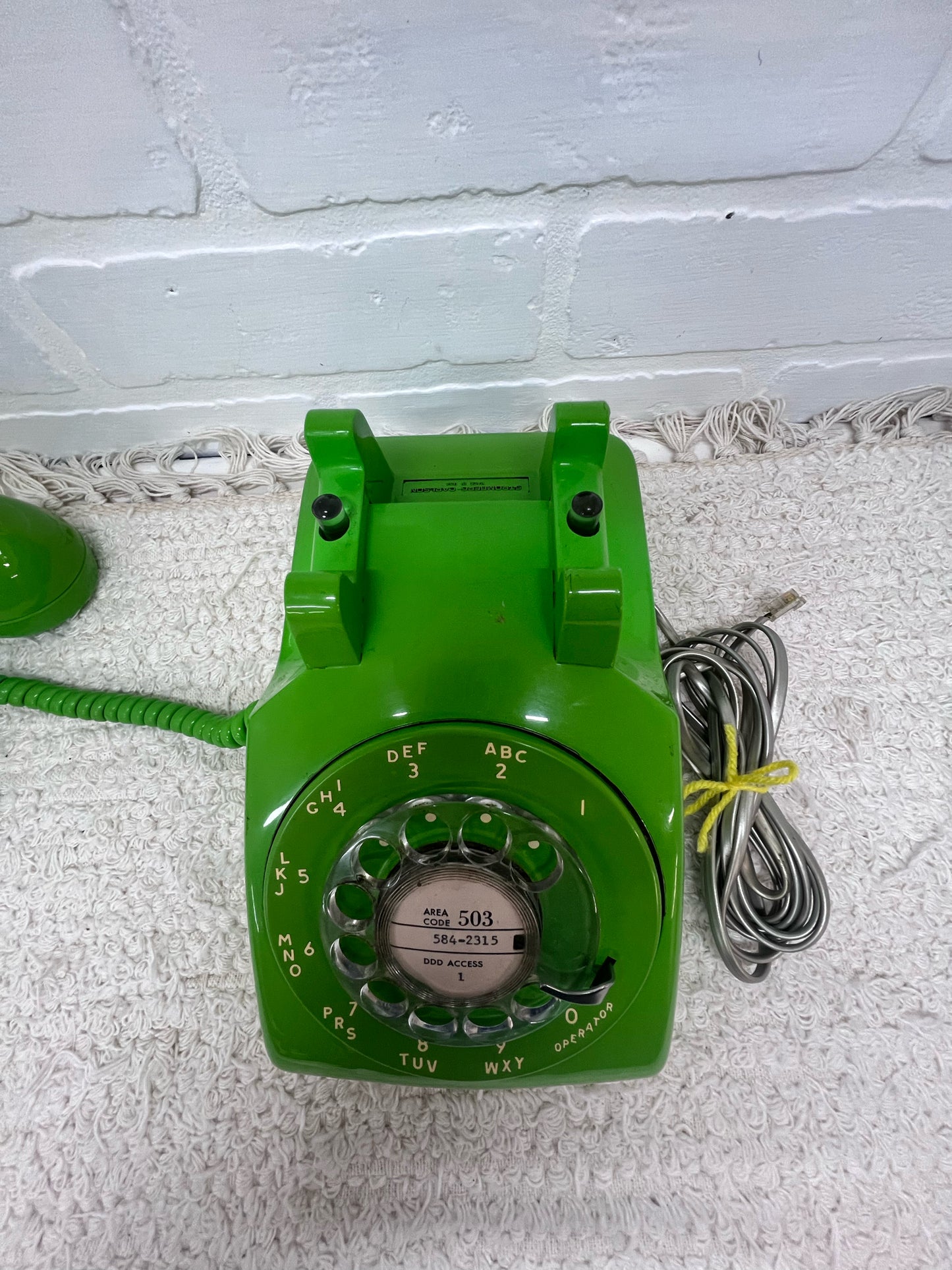 Stromberg-Carlson Lime Green 1970's Dial Corded Telephone