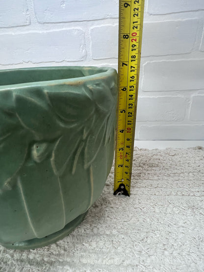 McCoy Green Glazed Jardiniere Circa 1930's 7" Tall