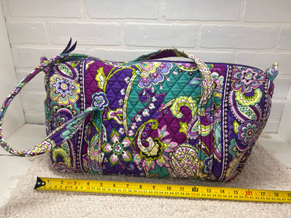 Vera Bradley Heather Purple Paisley Quilted Duffle