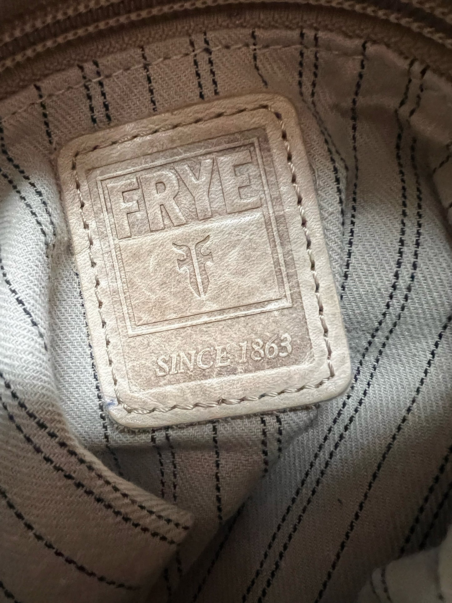 Frye Melissa Hobo Bag in Light Tan Distressed Italian Leather