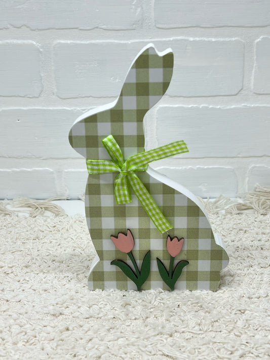 Checked bunny cutout