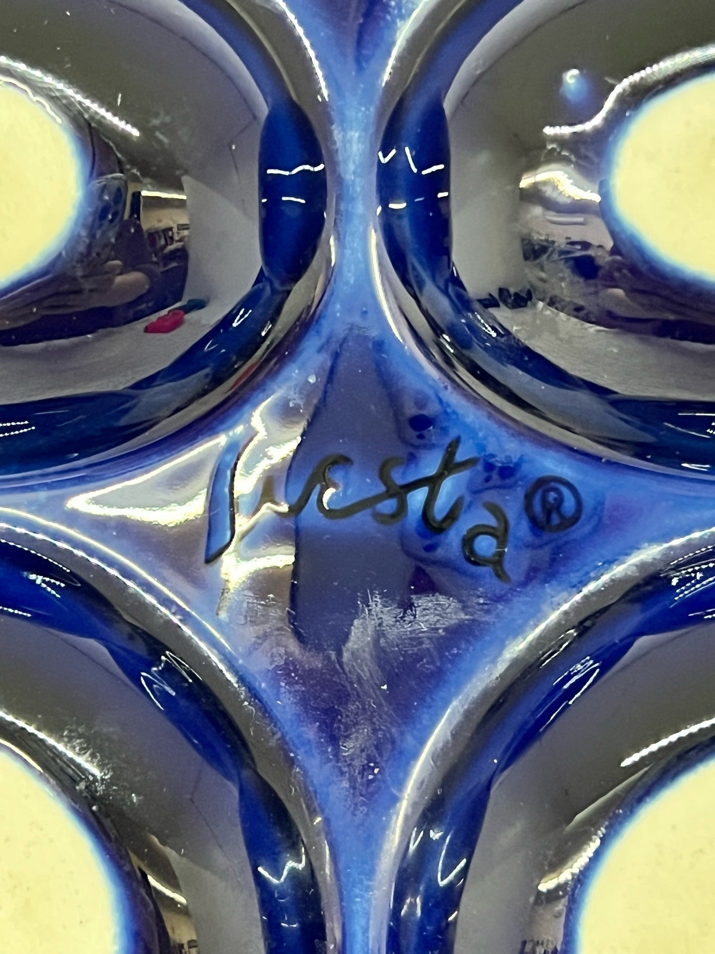 Fiesta Ware Cobalt blue deviled egg tray 13"