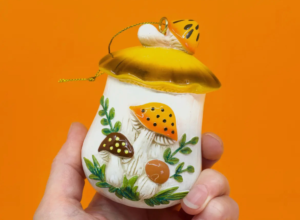 Merry Mushroom Inspired Hand Painted Ornament