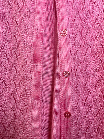 Vintage Pink Knit Cardigan
