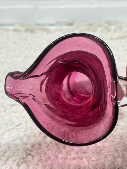 Small Rossi Glass blown glass pitcher