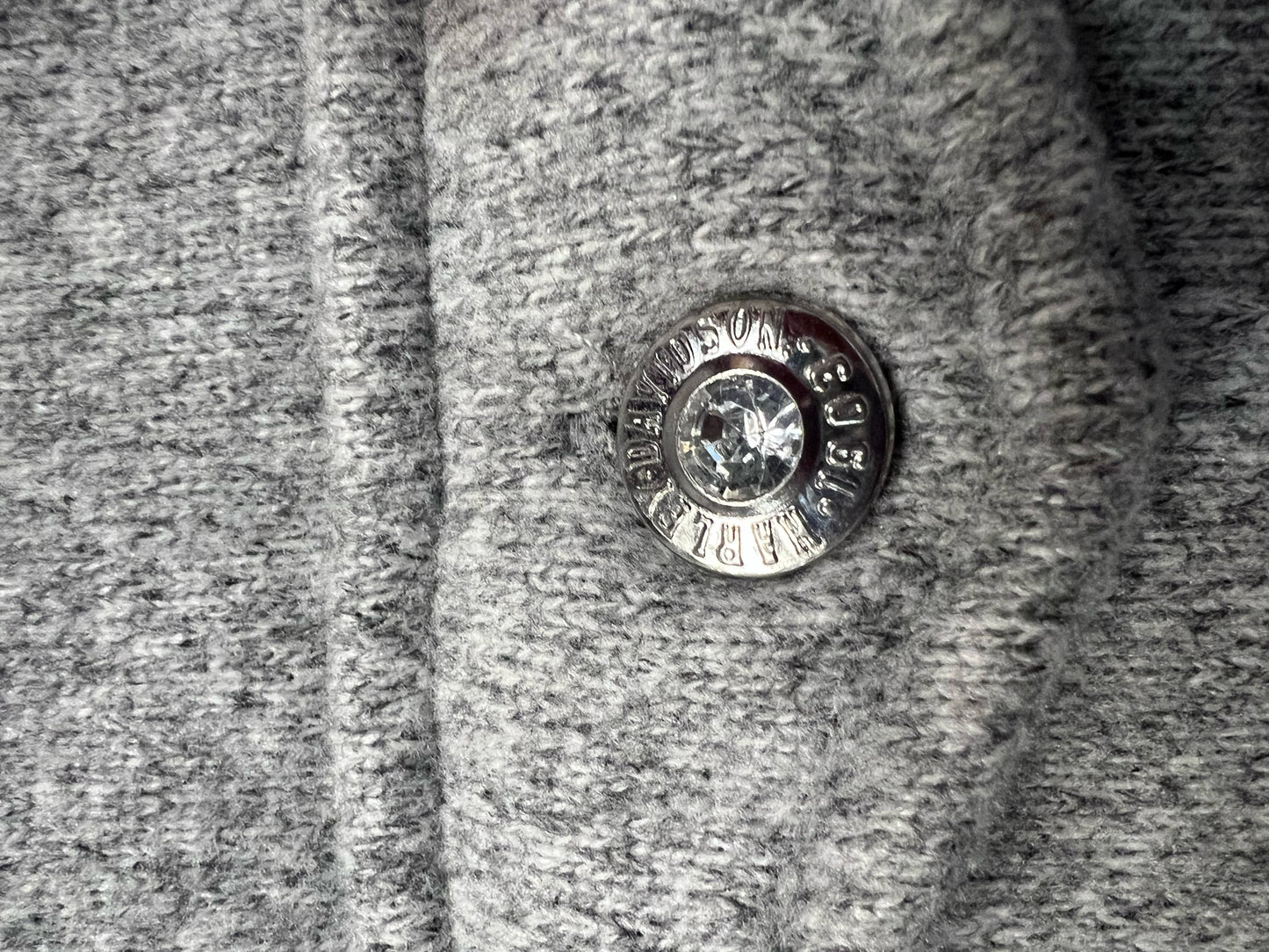 Size M Harley-Davidson Gray Fleece Zip-Up Turtle-Neck Jacket