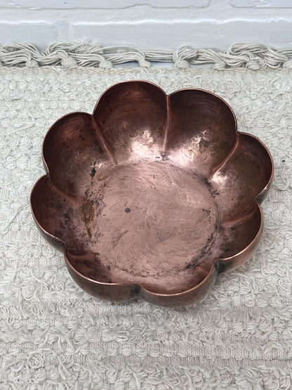 Vintage Mid-Century Hand Hammered Copper Bowl - Mexio