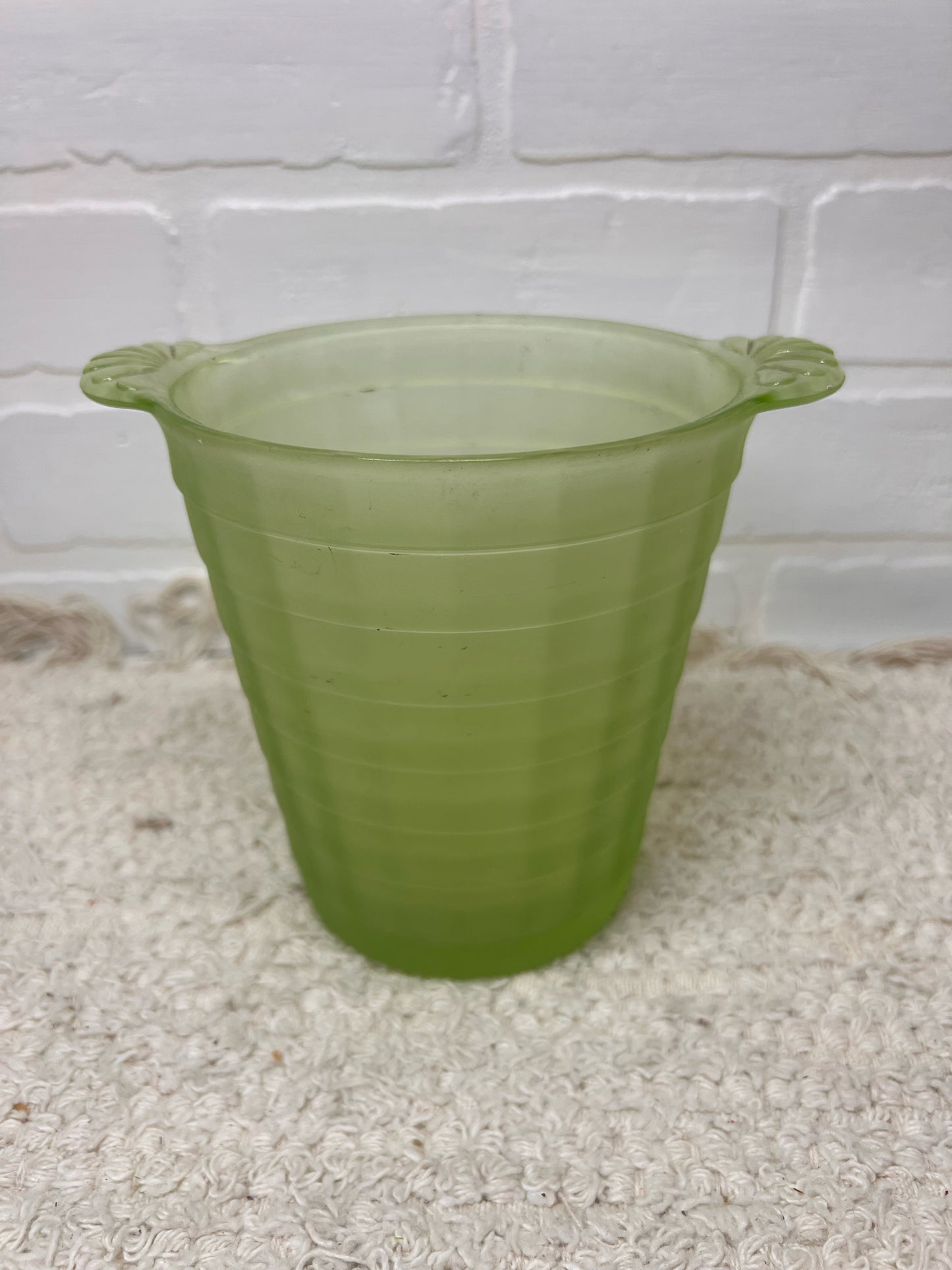 1930's Uranium Glass Frigidaire Ice Bucket