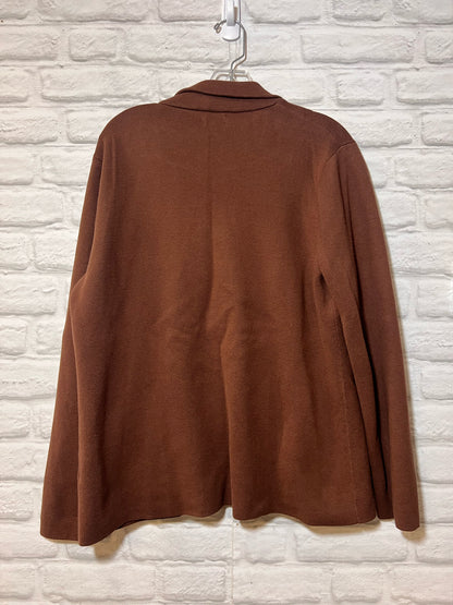 Size XL J. Crew Brown Knit One Button Blazer/Cardigan