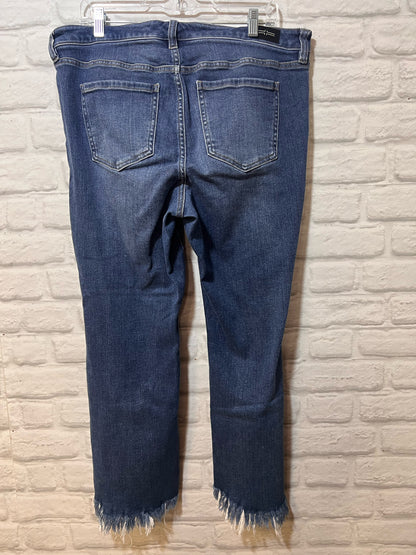 Liverpool Size 16W Crop Flare Jeans Shredded Hems