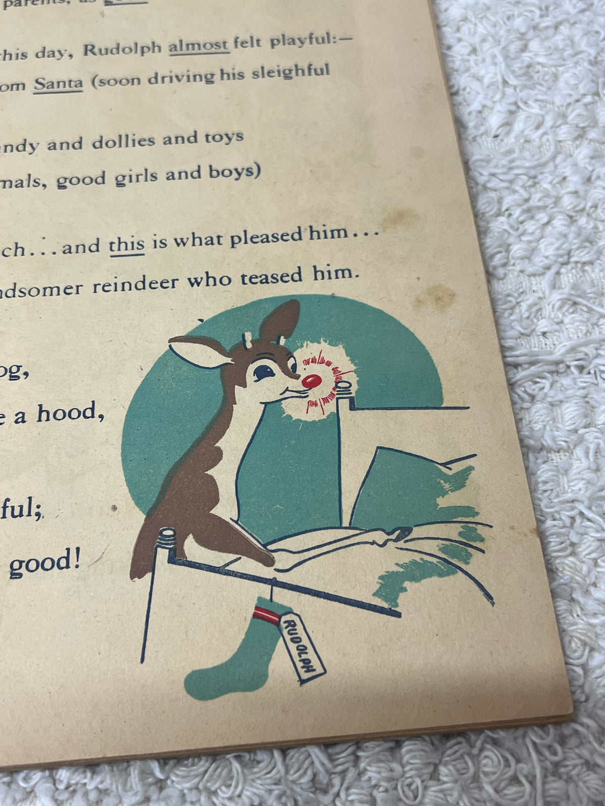 Montgomery Ward 1939 Rudoph The Red-Nosed Reindeer Christmas Book