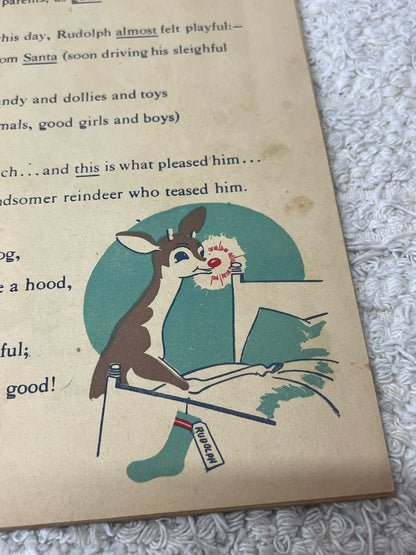 Montgomery Ward 1939 Rudoph The Red-Nosed Reindeer Christmas Book