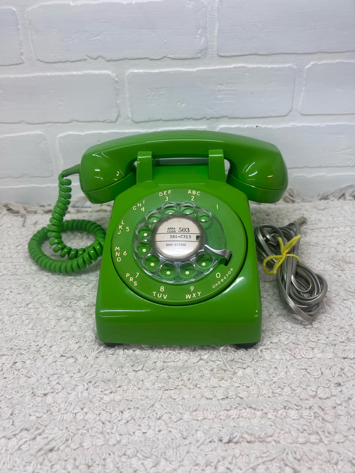 Stromberg-Carlson Lime Green 1970's Dial Corded Telephone