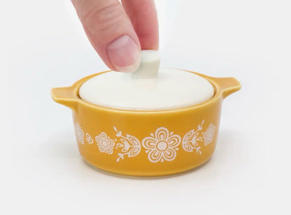 Pyrex or Corningware Inspired Ceramic Trinket Dish