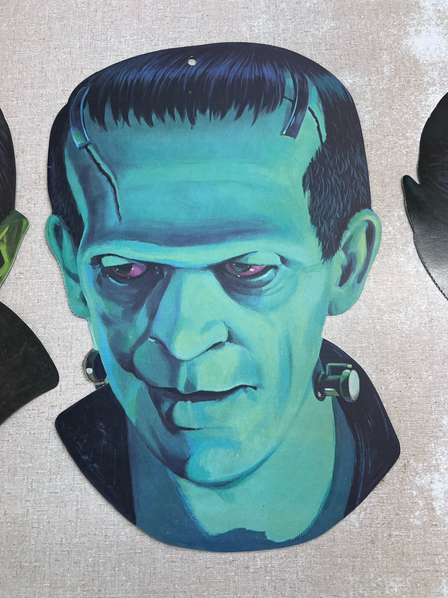 Vintage Universal Movie Monster Dracula, Frankenstein & Wolf Man 1960's Portrait