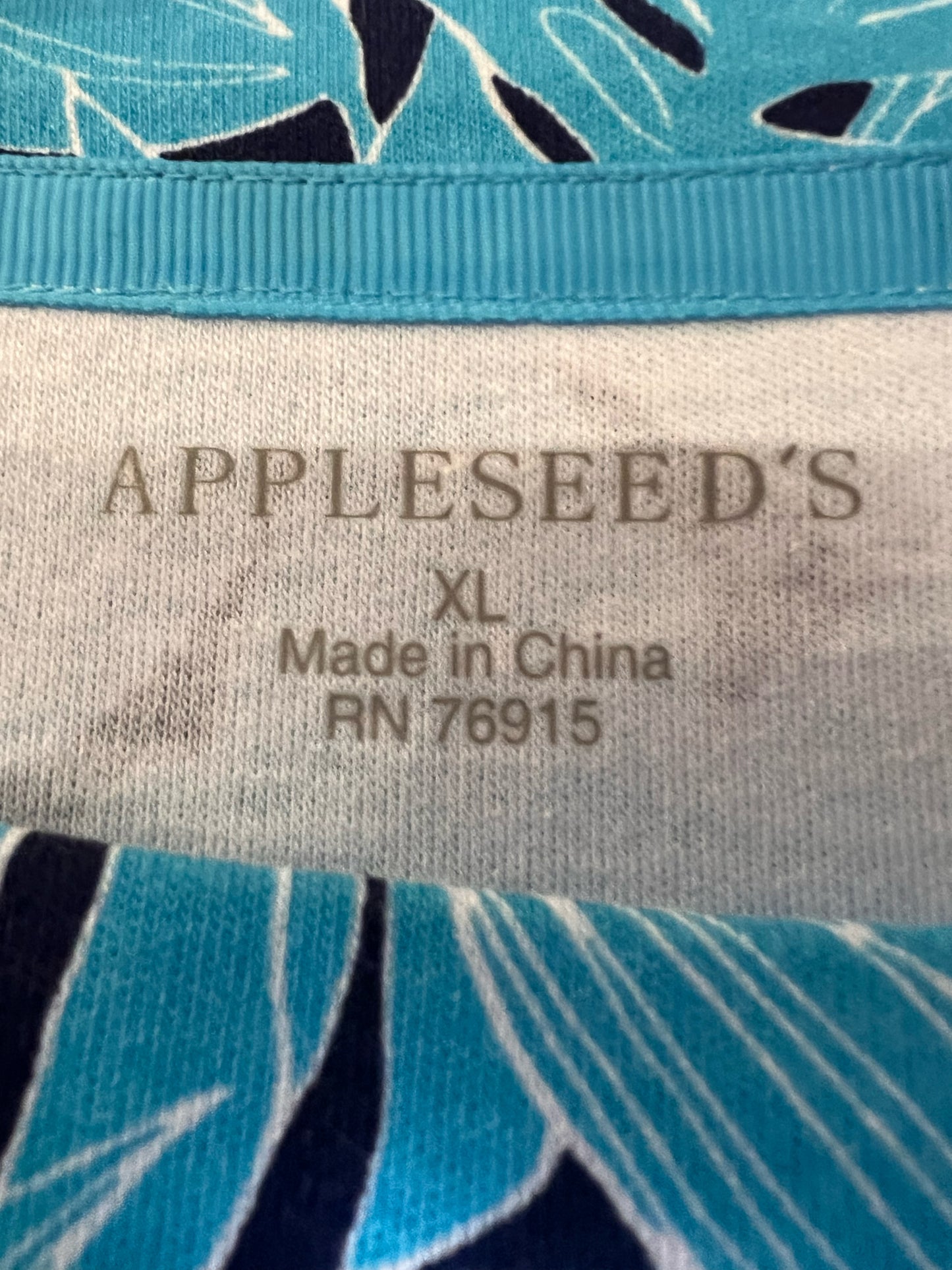 Size XL Appleseed's Blue Tropical Dress