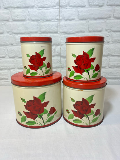 General Steel Canister Set - roses!