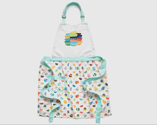 Pyrex-Inspired Cotton Apron — Retro Kitchen Charm