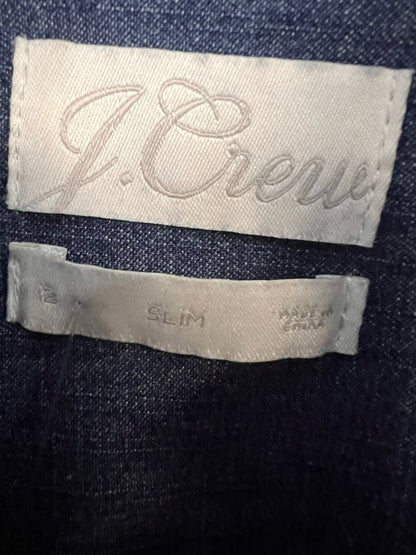 Size 12 J. Crew Slim Fit Denim Button Down Shirt