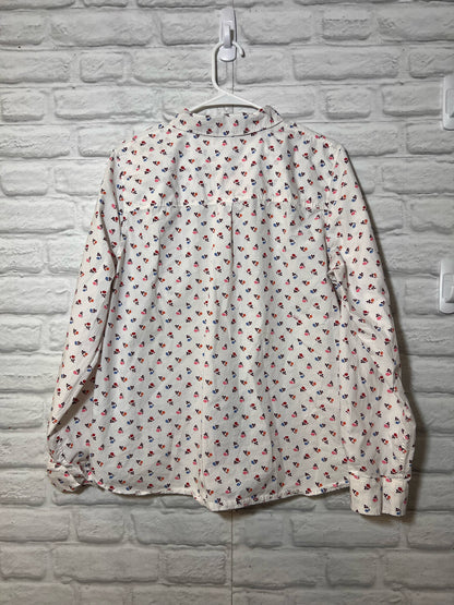 Size 12 Boden Floral Print Cotton Blouse