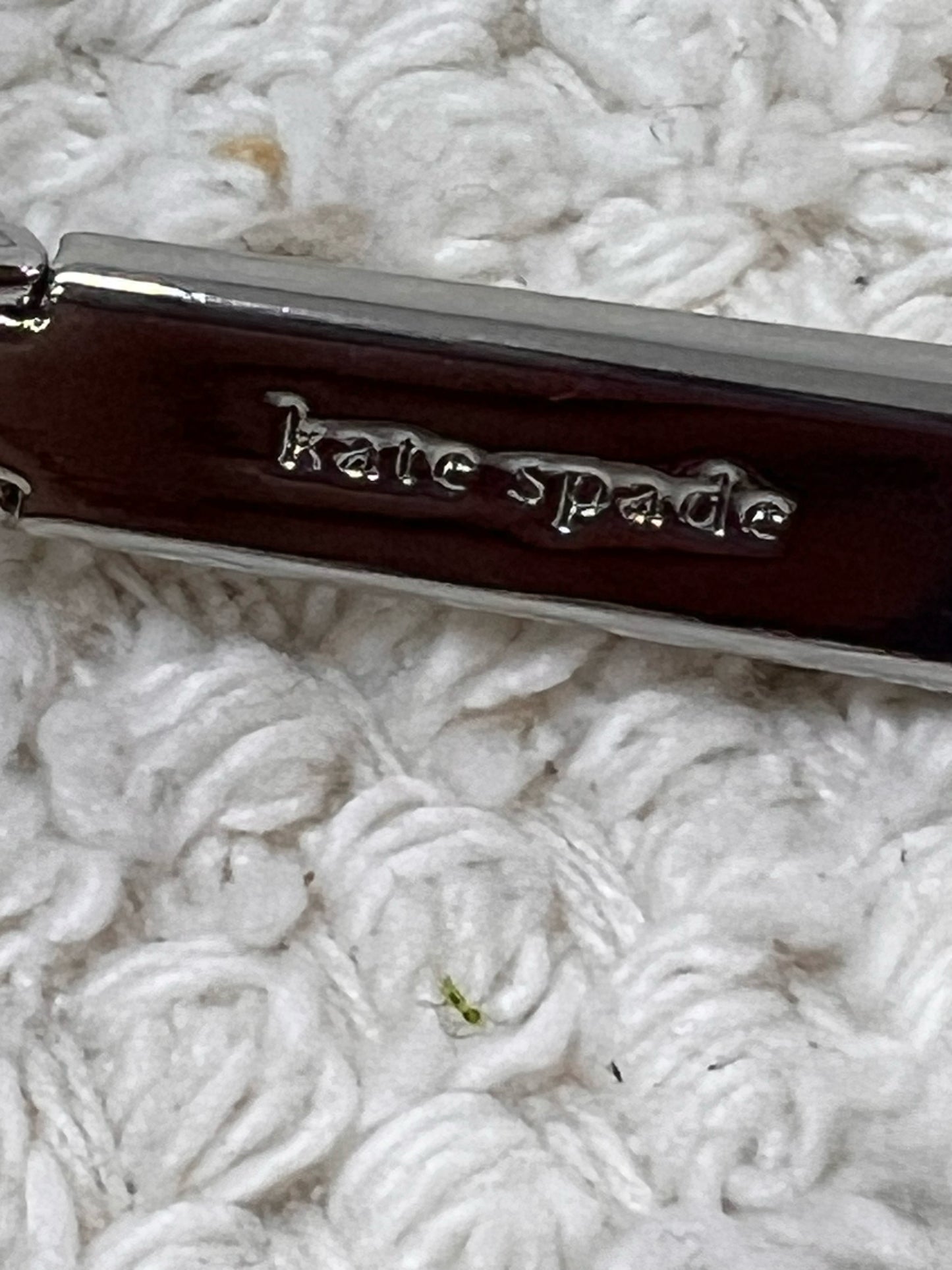 Kate Spade Silver Glitter Leather Coin Purse/Wallet