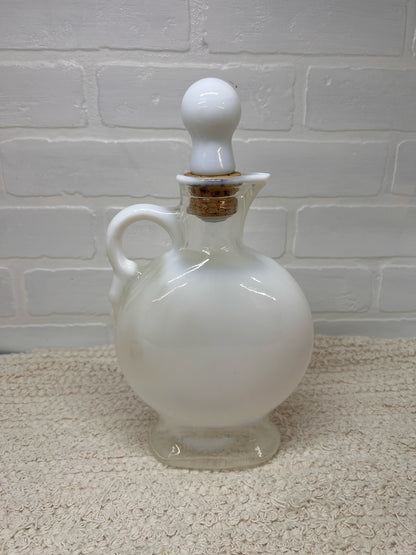 Jim Beam 1950's Milk Glass Decanter