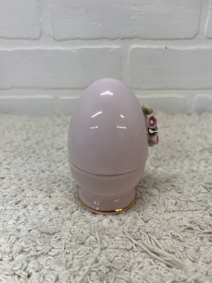 Lefton Trinket Dish - Pink Bejewelled 'Nest Egg'