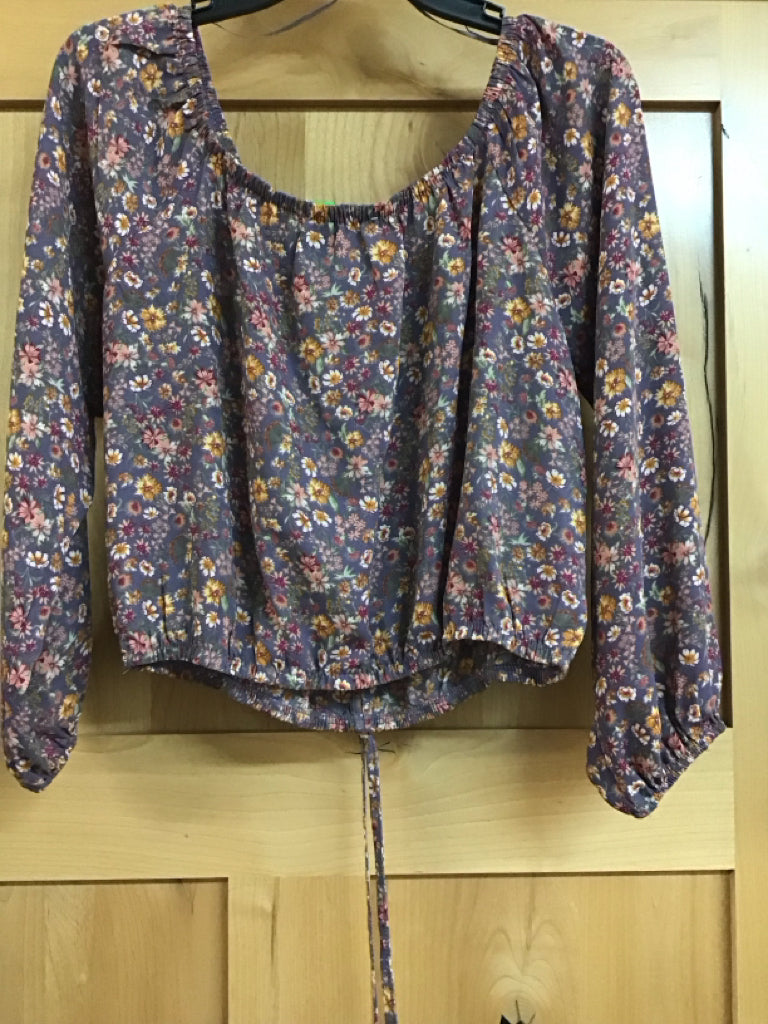 Pink Rose Size Large Purple Multi Top