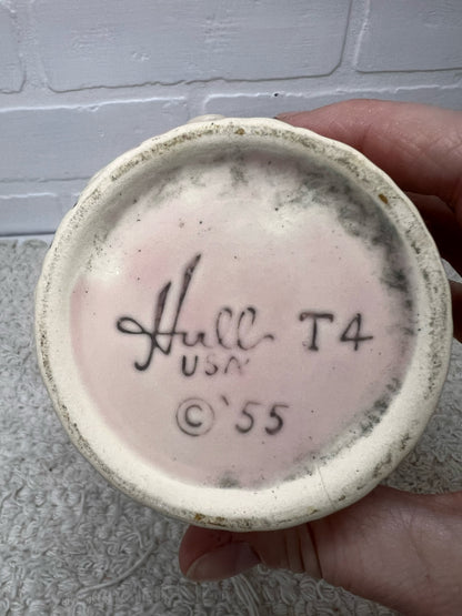 Hull Pottery 1950's 'Flite' T4 Pink Basket Vase