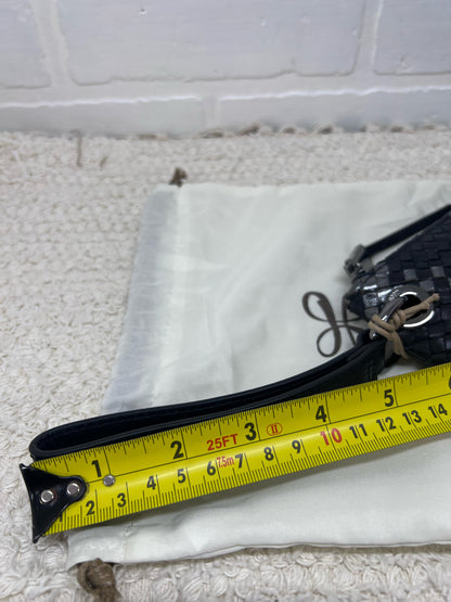 NWT Hobo Vide Wristlet in Black Metallic Woven Leather