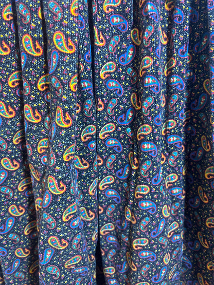 Aunt Abigail's Attic Corduroy Paisley Jumper Dress Circa Late 70's/early 80's