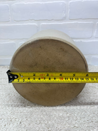 Unbranded Lidded Utilitarian Crock Measures Approx 7" Tall