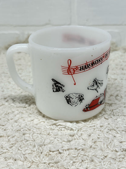 Vintage Federal milkglass 'Vigortone' advertising mug