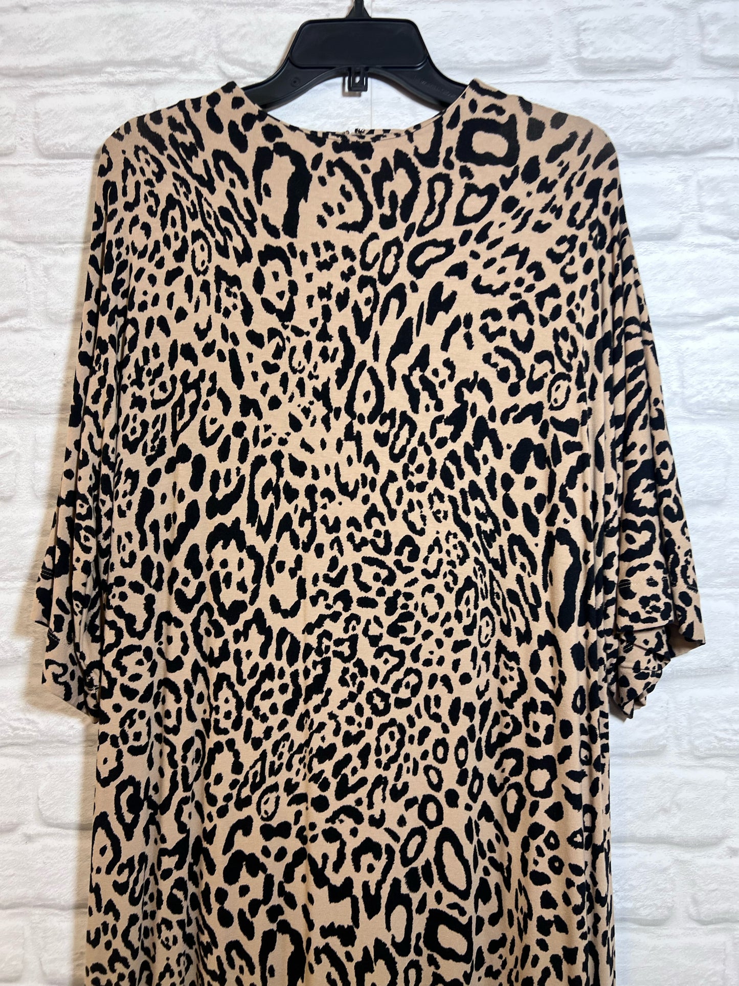 Size L Chico's Leopard Print Short Sleeved Knit Dress