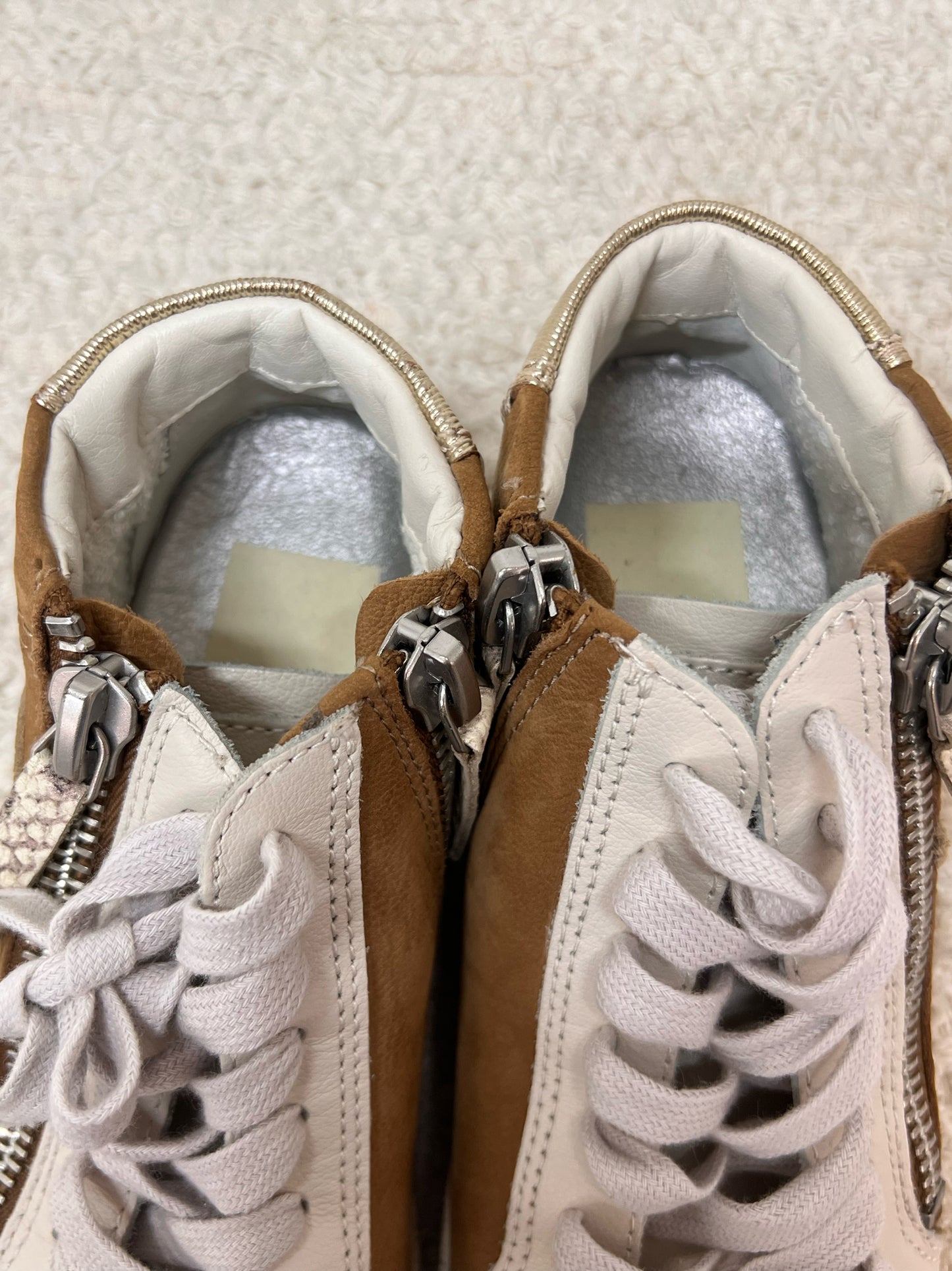 Shoe Size 6.5 Dolce Hightop Snakeskin Detail Sneakers